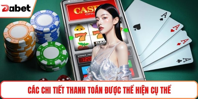 Các chi tiết thanh toán được thể hiện cụ thể